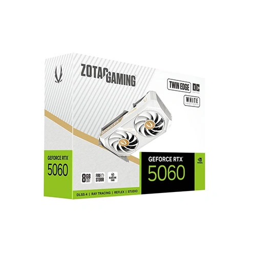 ZOTAC RTX 5060 Twin Edge OC White 8GB GDDR7 Graphics Card